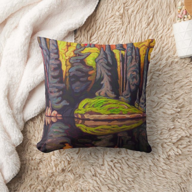 Reflections, Sand Lake, Algoma | Lawren Harris | Kissen (Decke)