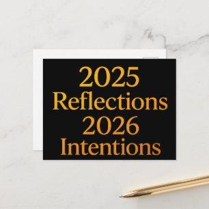 Reflections Vorsätze 2026 Gold Zielplaner  Feiertagspostkarte