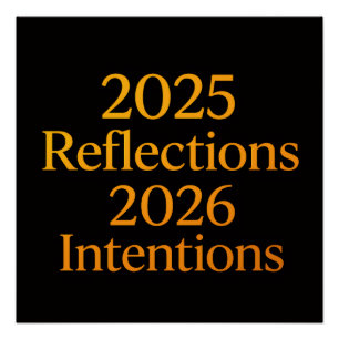Reflections Vorsätze 2026 Gold Zielplaner  Poster