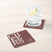 Reflections Wedding Cheers Cinnamon Rose ID774 Rechteckiger Pappuntersetzer (Vor Ort)