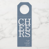 Reflections Wedding Cheers Dusty Blue ID774 Flaschenanhänger (Vorderseite)