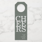 Reflections Wedding Cheers Sage Green ID774 Flaschenanhänger (Vorderseite)