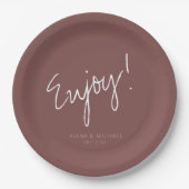 Reflections Wedding Enjoy Cinnamon Rose ID774 Pappteller (Vorderseite)