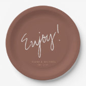 Reflections Wedding Enjoy Clay ID774 Pappteller (Vorderseite)