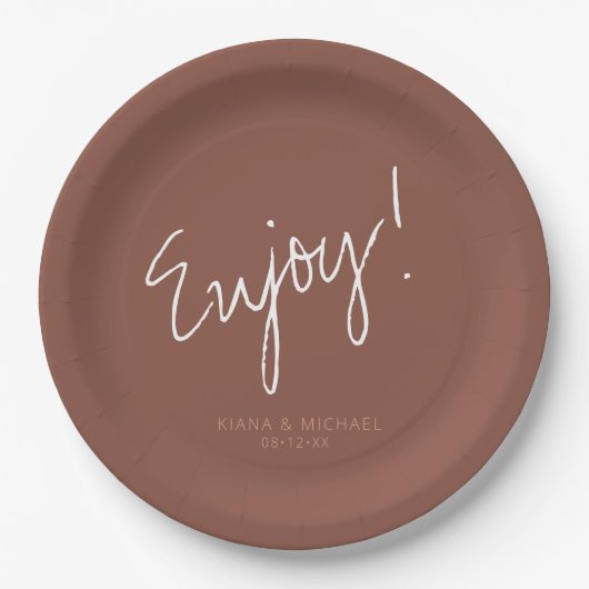 Reflections Wedding Enjoy Clay ID774 Pappteller (Vorderseite)