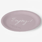 Reflections Wedding Enjoy Mauve ID774 Pappteller (Schrägansicht)