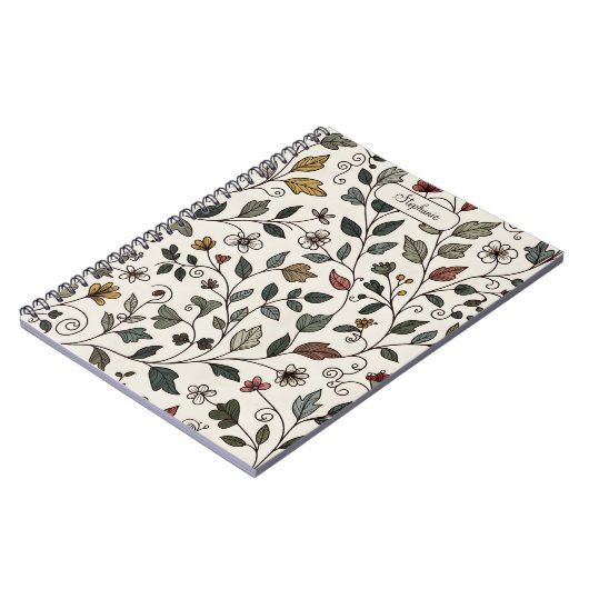 Reflective Intricate Whimsical Vine Notizblock (Linke Seite)