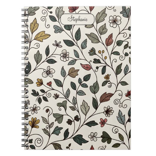 Reflective Intricate Whimsical Vine Notizblock (Vorderseite)