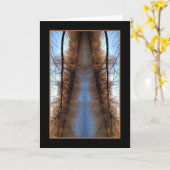 Reflective Lake Shore Card Karte (Gelbe Blume)