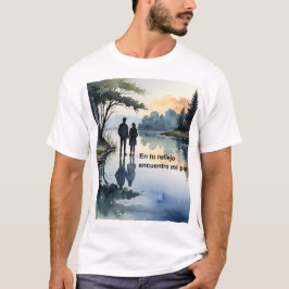 Reflejos en el Agua: Ilustración Minimalista en Ac T-Shirt