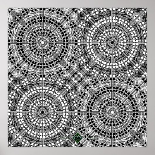 Reflektiere Mandala-Raster Poster (Vorne)