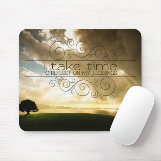 "Reflektieren auf Segnungen" Motivation Affirmatio Mousepad (Mit Mouse)