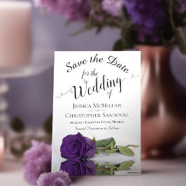 Reflektieren der königlichen Lila Rose Romantische Save The Date