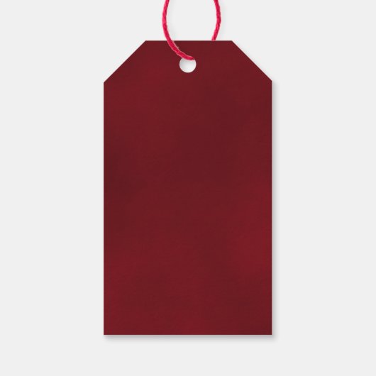 Reflektieren der Rose Liebe & Dank Foto Hochzeit Geschenkanhänger (Rückseite)