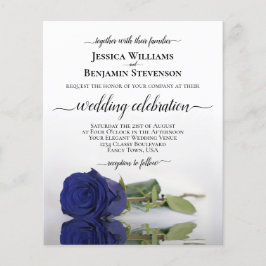 Reflektieren des Navy Blue Rose HAUSHALT Hochzeit