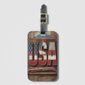 Reflektieren des Patriotismus: USA Gepäckanhänger (Vorderseite Vertikal)
