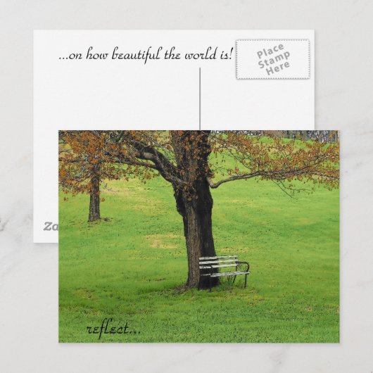 reflektieren postkarte (Vorne/Hinten)