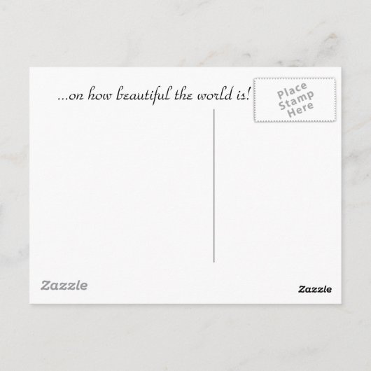 reflektieren postkarte (Rückseite)