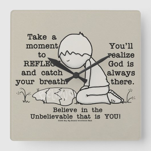 reflektieren quadratische wanduhr (Vorderseite)