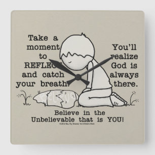 reflektieren quadratische wanduhr