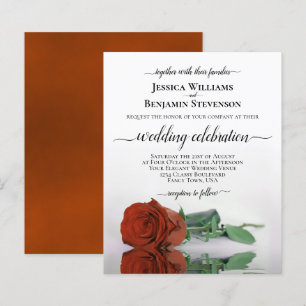 Reflektieren Rostoro Rose HAUSHALT Hochzeit einlad