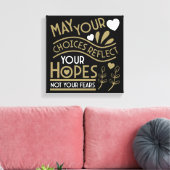 Reflektieren Sie Ihre Hoffnungen Leinwanddruck (Insitu (Wohnzimmer))