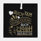 Reflektieren Sie Ihre Hoffnungen Ornament Aus Glas (Rückseite)