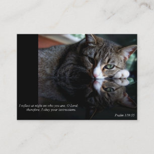 Reflektieren Sie (Katzen-) Geschäft oder Telefonnummerkarte