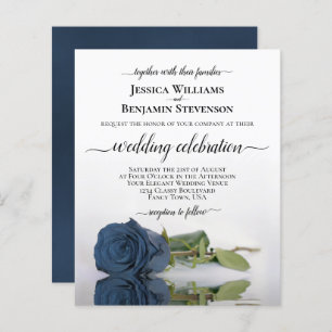 Reflektieren Steel Blue Rose HAUSHALT Hochzeit ein