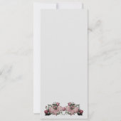 Reflektieren von Foto Boho Dusty Rose Blumenhochze Einladung (Rückseite)