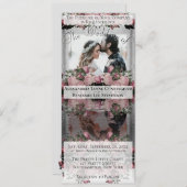 Reflektieren von Foto Boho Dusty Rose Blumenhochze Einladung (Vorne/Hinten)