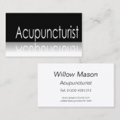 Reflektierend - Akupunkturist - Visitenkarte (Vorne/Hinten)