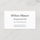 Reflektierend - Akupunkturist - Visitenkarte (Rückseite)