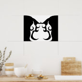 Reflektierende Deco-Mod-Frau Poster (Küche)