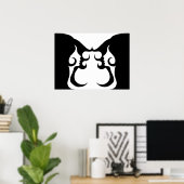 Reflektierende Deco-Mod-Frau Poster (Heimbüro)