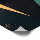 Reflektierende Diamant-Halbmond-Abstrakte Moderne Poster (Ecke)