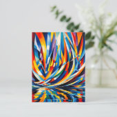 Reflektierende Kurvengeometrie-Abstraktion Postkarte (Stehend Vorderseite)