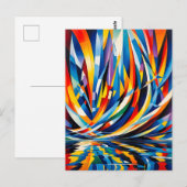 Reflektierende Kurvengeometrie-Abstraktion Postkarte (Vorne/Hinten)