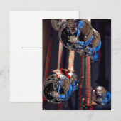 Reflektierende silberne Weihnachtsdekorationen Postkarte (Vorne/Hinten)