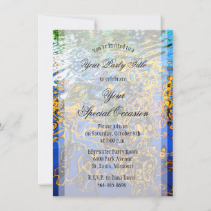 © Reflektierende Wasserwellen Abstrakte Kunst Einladung