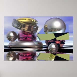 Reflektierende Welten Poster