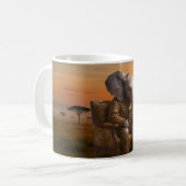 Reflektierender Safari-Elefant Kaffeetasse (Vorderseite Links)
