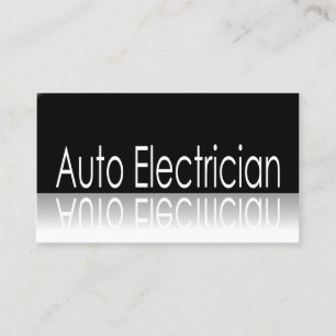 Reflektierender Text - Auto Electrician - Visitenk Visitenkarte