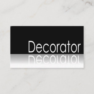 Reflektierender Text - Dekorateur - Visitenkarte