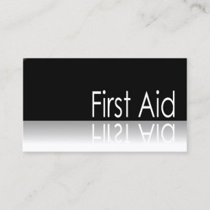 Reflektierender Text - erste Hilfe - Visitenkarte