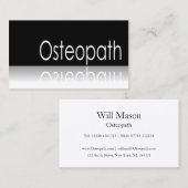 Reflektierender Text - Osteopath - Visitenkarte (Vorne/Hinten)