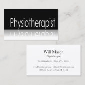 Reflektierender Text - Physiotherapeut - Visitenka Visitenkarte (Vorne/Hinten)