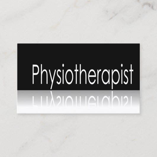 Reflektierender Text - Physiotherapeut - Visitenka Visitenkarte (Vorderseite)