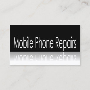 Reflektierender Text - Reparatur des Mobiltelefons Visitenkarte