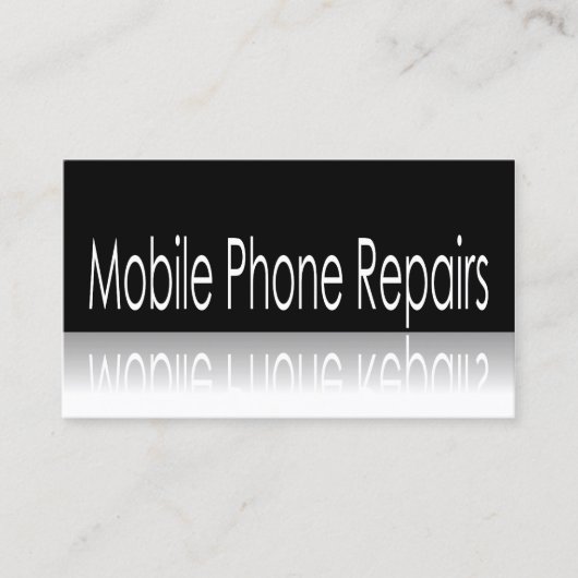 Reflektierender Text - Reparatur des Mobiltelefons Visitenkarte (Vorderseite)